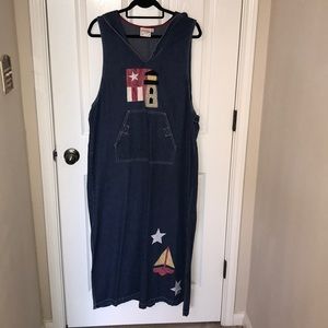 Denim Americana maxi dress